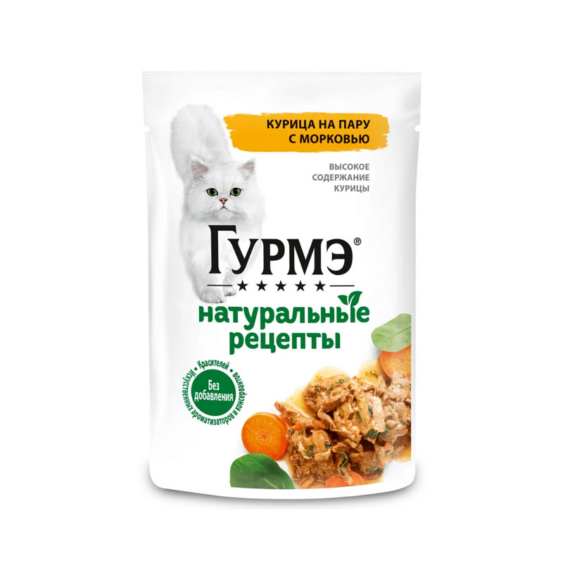 پوچ گربه گورمت طعم مرغ و هویج